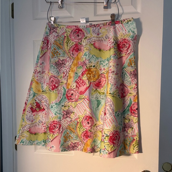 Chadwicks Dresses & Skirts - Chadwick's Pink & Yellow Floral Print Skirt